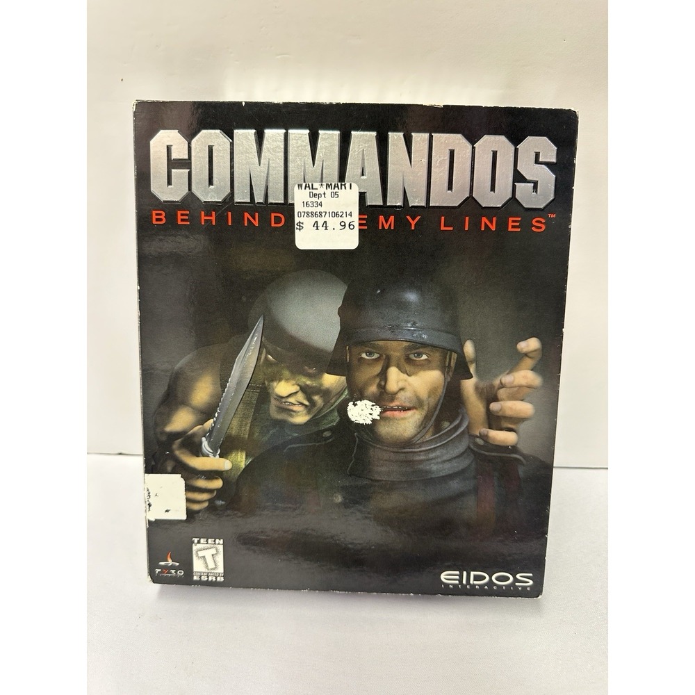Commandos Behind Enemy Lines PC 1998 Eidos Big Box CD-ROM Vintage
